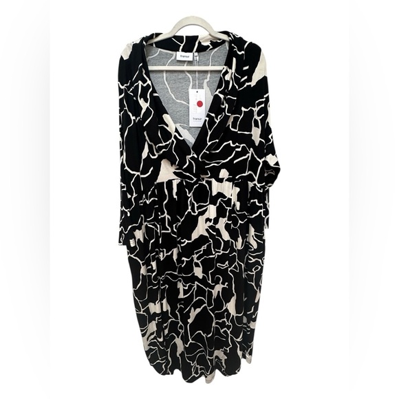 ✨ NWT Fransa Black And White Maxi Dress With Pockets - Picture 4 of 15